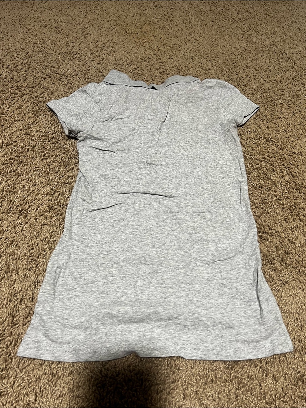 Ambiance Light Heather Gray Short Sleeve Polo Tee Dress